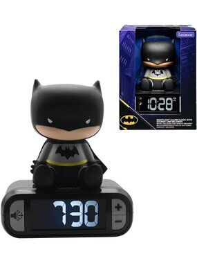 Batman Nightlight Alarm Clock & Projector, Kids' Bedroom Decor, Fun Sleep Aid
